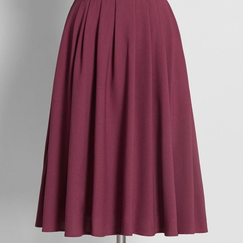 Modcloth Breathtaking Tiger Lilies Skirt in Magenta Size L